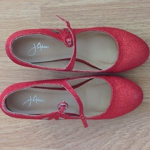 Women's Red Sparkling Shoes, Size 8